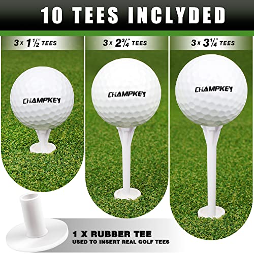 CHAMPKEY Premium Synthetic Turf Golf Hitting Mat | Heavy Duty Rubb...