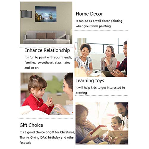 Changeshopping DIY Paint by Number, Adult Oil Landsacpe Painting A...