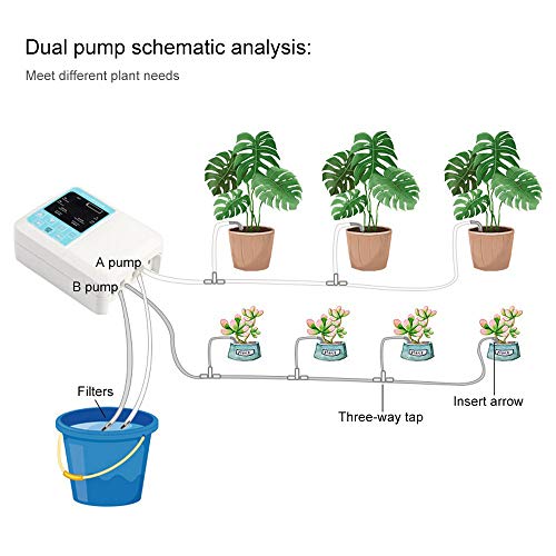 Automatic Drip Irrigation Kit, Self Watering System with Timer and...