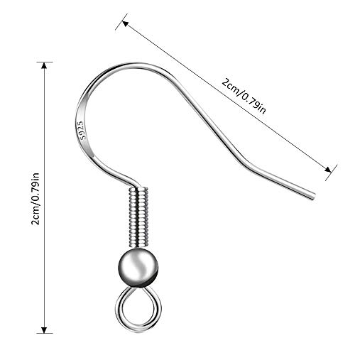 CHANSBO Earring Hooks, 925 Sterling Silver & Gold Ear Wires Each 5...