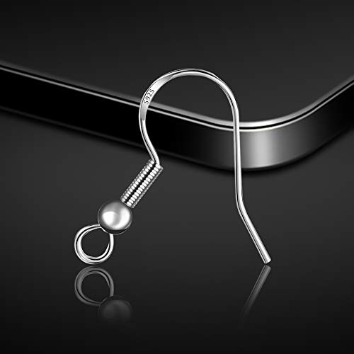 CHANSBO Earring Hooks, 925 Sterling Silver & Gold Ear Wires Each 5...