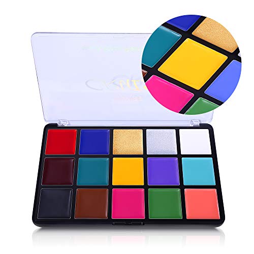 Charmcode Face Body Paint Oil, Professional 15 Colors FX Makeup Pa...