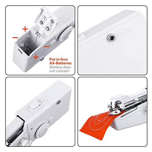 CHARMINER Hand Sewing Machine, Mini Hand-held Portable Sewing Mach...