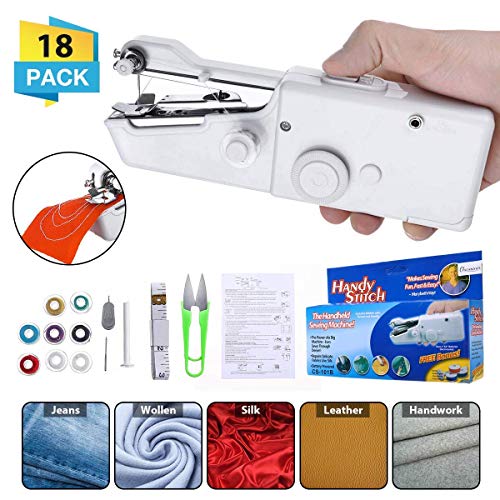 CHARMINER Hand Sewing Machine, Mini Hand-held Portable Sewing Mach...