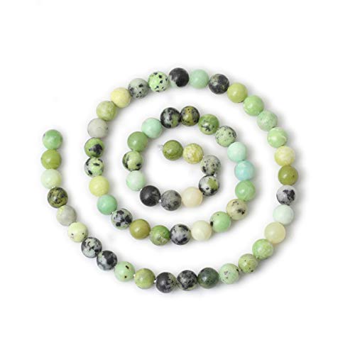 CHEAVIAN 60PCS 6mm Natural Australian Jade Gemstone Round Loose Be...