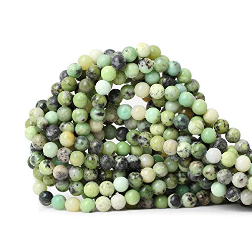 CHEAVIAN 60PCS 6mm Natural Australian Jade Gemstone Round Loose Be...
