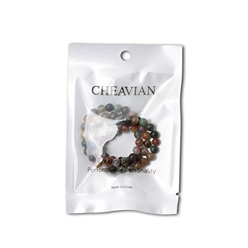 CHEAVIAN 60PCS 6mm Natural Indian Agate Gemstone Round Loose Beads...