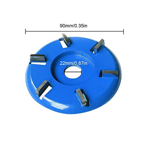 6 Teeth Bore Power Wood Carving Disc Tool Milling Cutter for Diame...