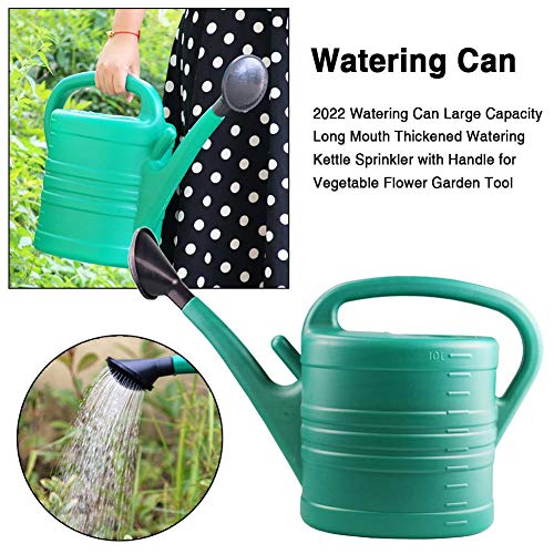 Large Green Watering Can for Outdoor House Plants Long Spout Garde...
