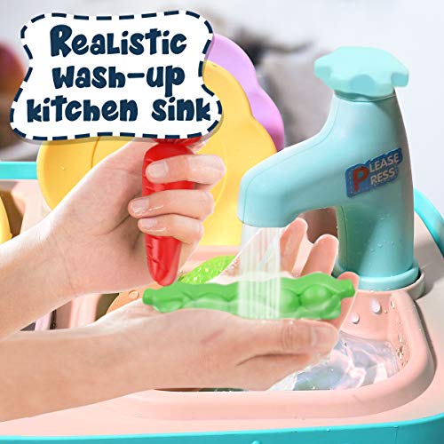 Cheffun Play Kitchen Set toys for Kids - Educational Pretend Play ...