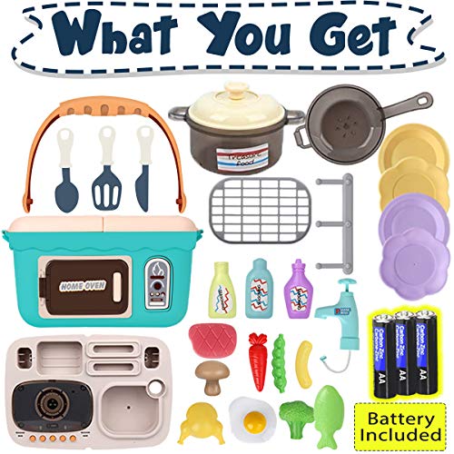 Cheffun Play Kitchen Set toys for Kids - Educational Pretend Play ...