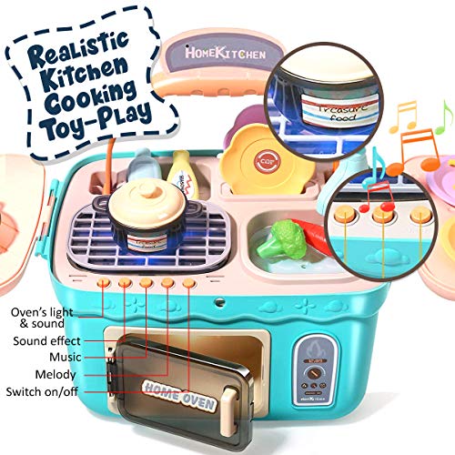 Cheffun Play Kitchen Set toys for Kids - Educational Pretend Play ...