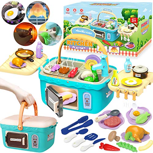 Cheffun Play Kitchen Set toys for Kids - Educational Pretend Play ...