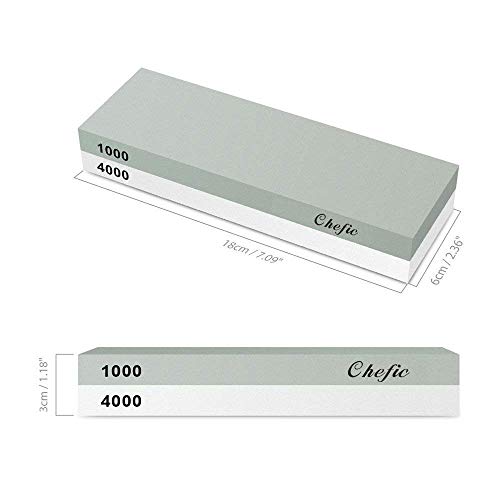 Whetstone Sharpening Stone 1000/4000 Grit - Chefic Premium Knife S...