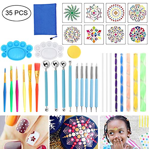 35 Pcs Mandala Dotting Tools Set Dotting Painting Tools Mandala St...