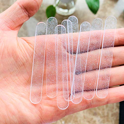 Reusable Acrylic Cakesicle Popsicle Sticks Pack of 50 Clear Glitter