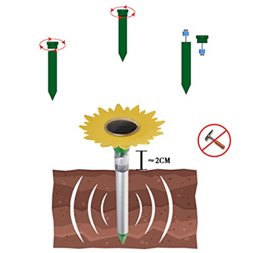 chendongdong Sunflower Solar Energy Ultrasonic Rat Ant Repeller So...