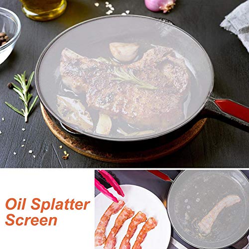 Grease Splatter Screen For Frying Pan 7.5 - Stops 99 Of Hot Oil S...