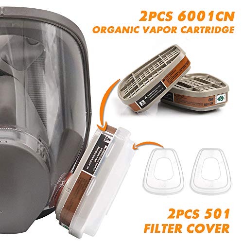 15 in 1 Full Face Respirator,Anti-Fog Respiratory Supplies Wide Fi...