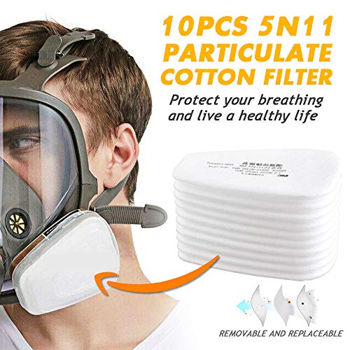 15 in 1 Full Face Respirator,Anti-Fog Respiratory Supplies Wide Fi...