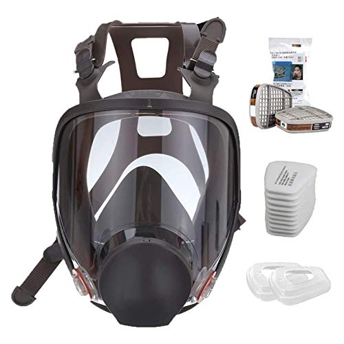 15 in 1 Full Face Respirator,Anti-Fog Respiratory Supplies Wide Fi...