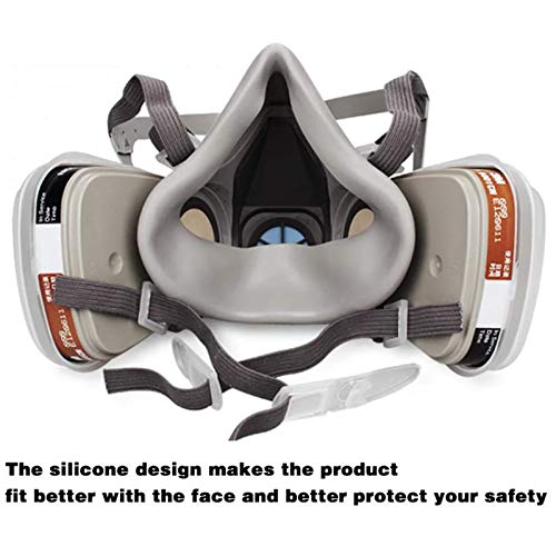 7 in 1 Reusable Half Face Respirator for 6200 Painting Spray with ...