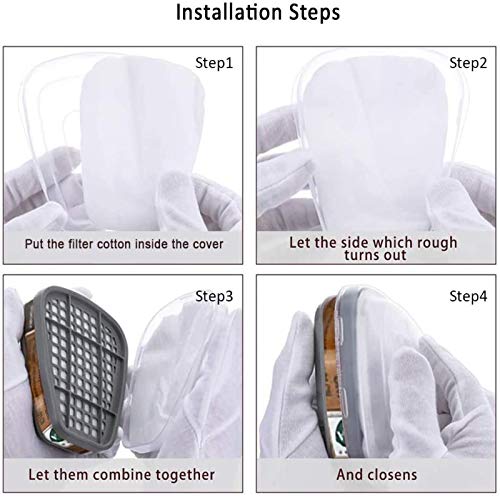 7 in 1 Reusable Half Face Respirator for 6200 Painting Spray with ...