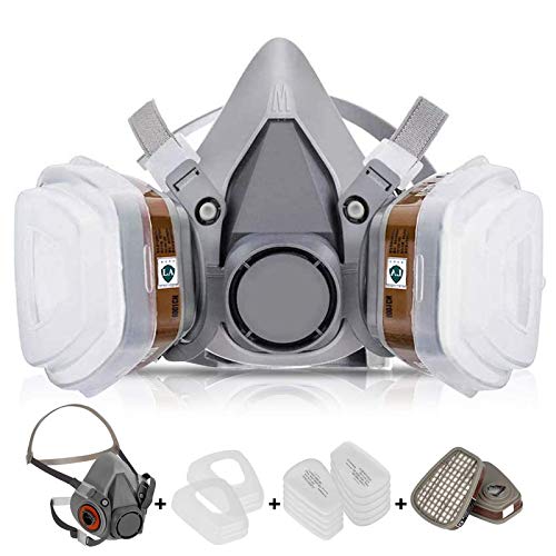 7 in 1 Reusable Half Face Respirator for 6200 Painting Spray with ...