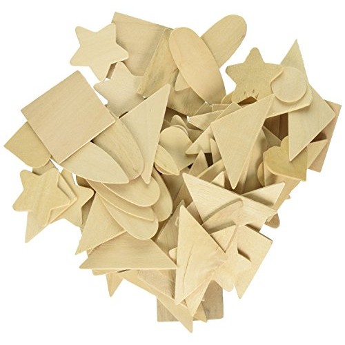Creativity Street Natural Wood Shapes - 1000 Piece Assortment