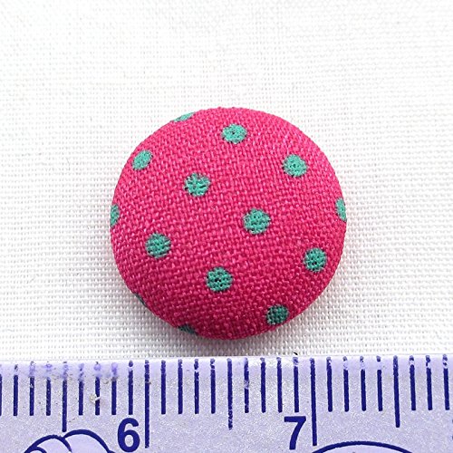 Chenkou Craft 100pcs 12MM1/2 Polka Dot Flatback Fabric Covered ...
