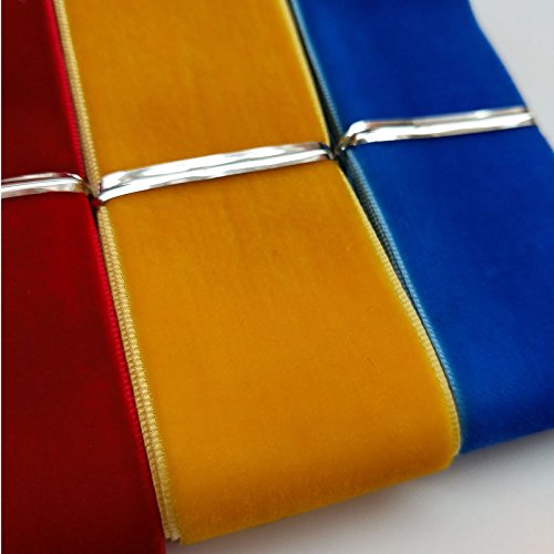 Chenkou Craft 20Yards 1 1/2 Velvet Ribbon Total 20 Colors Assorte...