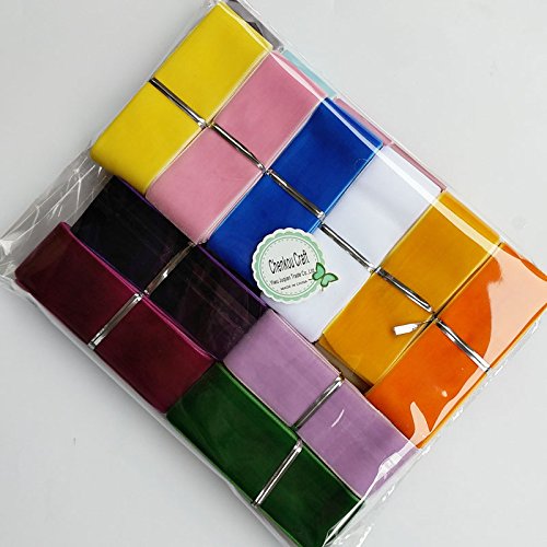 Chenkou Craft 20Yards 1 1/2 Velvet Ribbon Total 20 Colors Assorte...