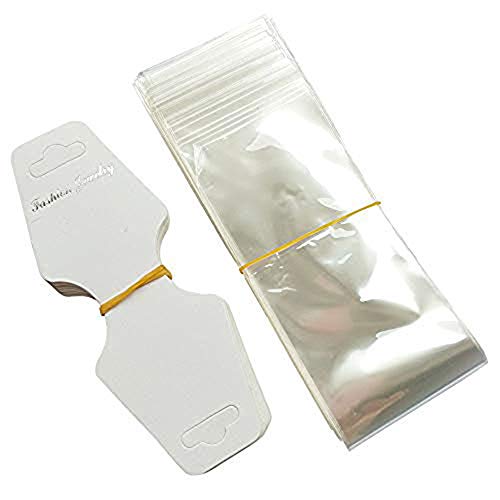 Chenkou Craft 50sets White Necklace Jewelry Display Hanging Cards ...