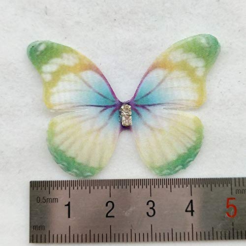 Chenkou Craft Mix Bulk 20pcs 250mm Organza Butterfly Two Layers...