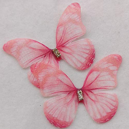 Chenkou Craft Mix Bulk 20pcs 250mm Organza Butterfly Two Layers...