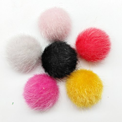 Chenkou Craft Random 100pcs 17mm0.68 Faux Fur Flatback Fabric C...