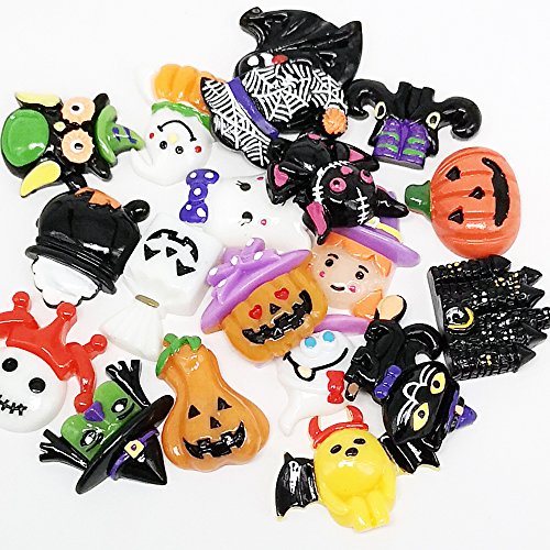 Chenkou Craft Random 20pcs Mix Lots Resin Flatback Flat Back Hallo...
