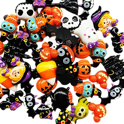 Chenkou Craft Random 20pcs Mix Lots Resin Flatback Flat Back Hallo...