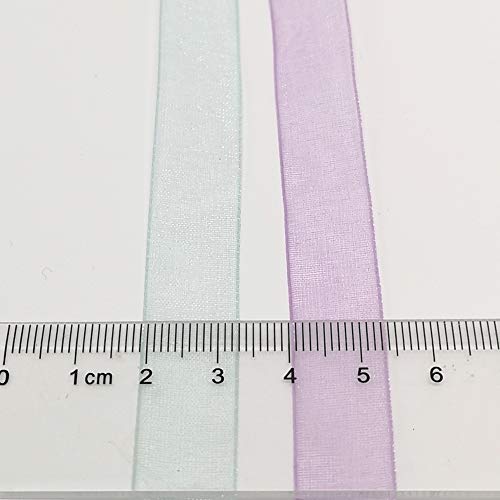Chenkou Craft Solid Organza Ribbon Assorted 24 Yards Craft Bow Par...