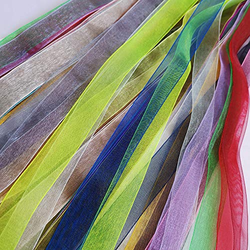 Chenkou Craft Solid Organza Ribbon Assorted 24 Yards Craft Bow Par...