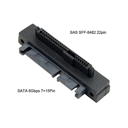 CY 90 Degree Right Angled SFF-8482 SAS 22 Pin to 7 Pin + 15 Pin SA...