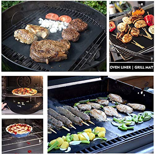 CHERAINTI Grill Mat Oven Liner 70x16 Non-Stick Reusable Barbecue...