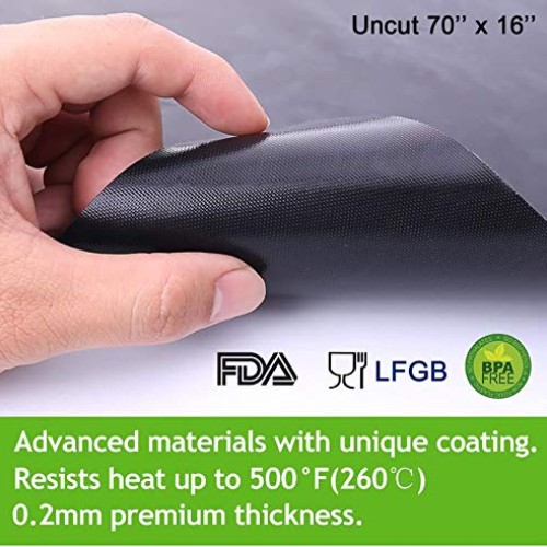 CHERAINTI Grill Mat Oven Liner 70x16 Non-Stick Reusable Barbecue...