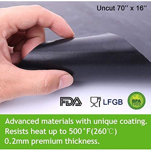 CHERAINTI Grill Mat Oven Liner 70x16 Non-Stick Reusable Barbecue...