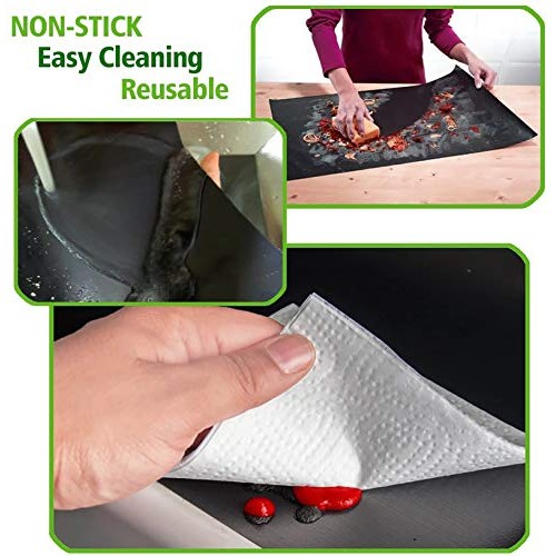 CHERAINTI Grill Mat Oven Liner 70x16 Non-Stick Reusable Barbecue...