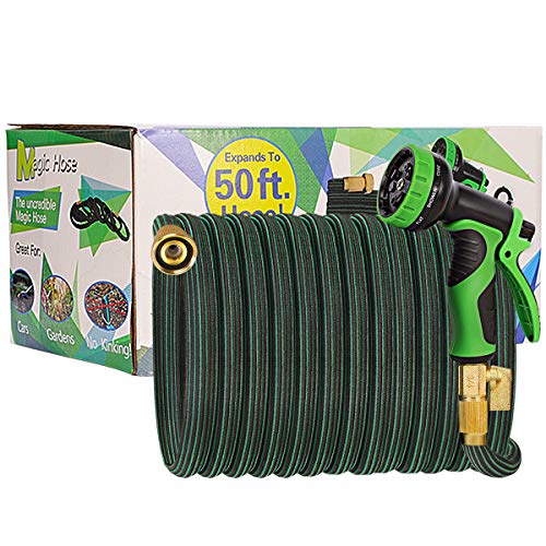 CherishGard 50ft Garden Hose, Upgraded Expandable Lightweight Weav...