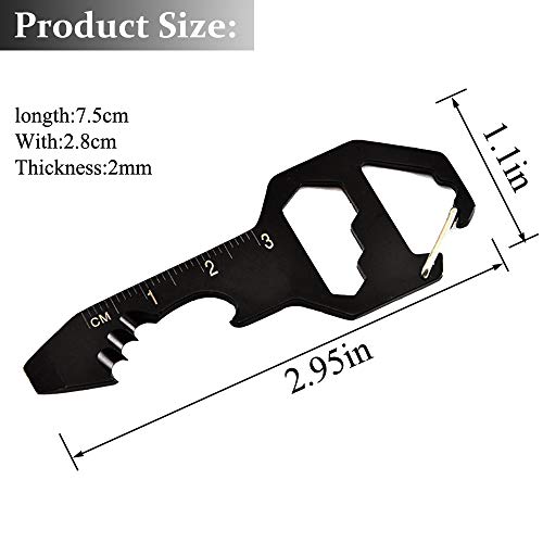 Keychain Bottle Opener Multi Tool, 100% Stainless Steel edc Gadget...