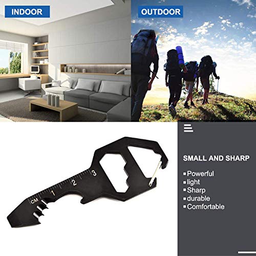 Keychain Bottle Opener Multi Tool, 100% Stainless Steel edc Gadget...