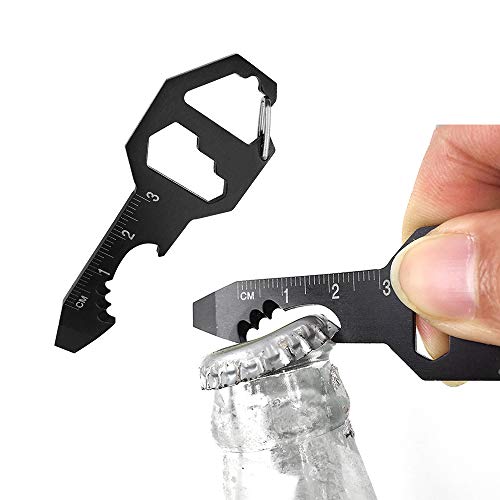 Keychain Bottle Opener Multi Tool, 100% Stainless Steel edc Gadget...