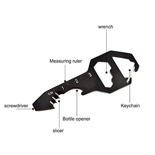 Keychain Bottle Opener Multi Tool, 100% Stainless Steel edc Gadget...